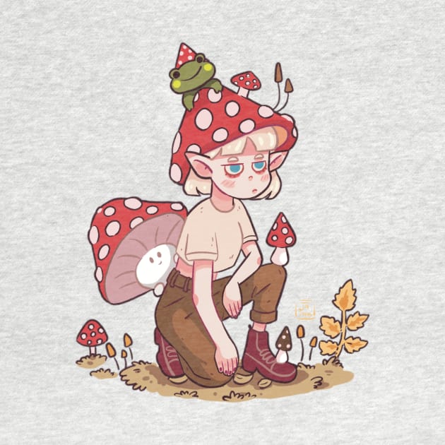 Mushroom girl by Jajahappy